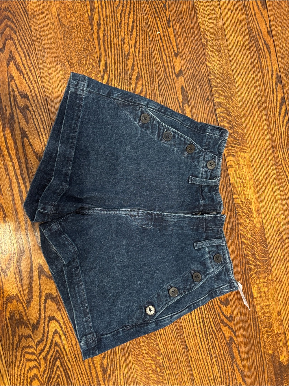 GAP Dark Blue Button-Accent Denim Shorts